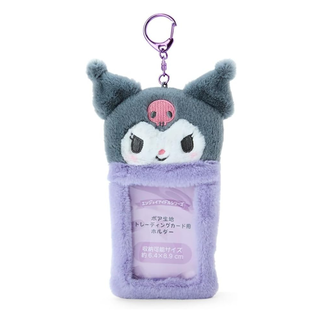 Sanrio Kuromi Fluffy Fabric Photocard Holder Keychain Uk Kpop Album Store Chuchucherry