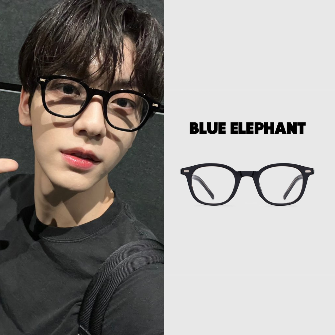 TXT Soobin Blue Elephant Glasses Frames | UK Kpop Shop Official Merch