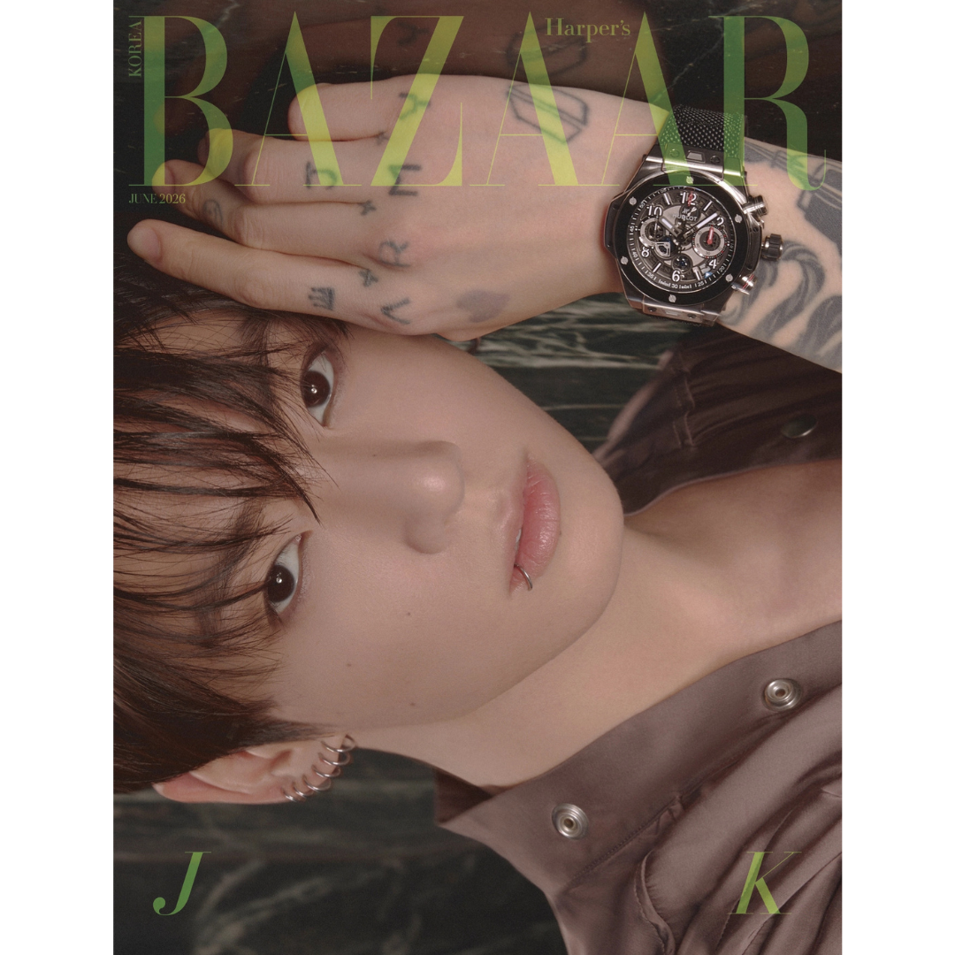 Jungkook BAZAAR Korea Magazine June 2026 Issue Pre-order. UK Kpop Shop. Tracked Shipping for K-pop Albums. Photocards & Korean merch for BTS ARMY kpop stans. chuchucherry kpop store.