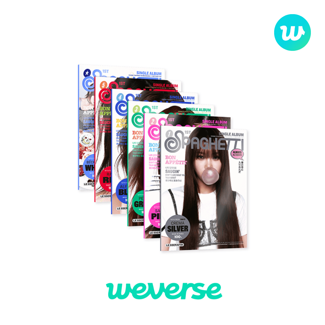 LE SSERAFIM SPAGHETTI weverse ユニバ ラキドロ LE SSERAFIM SPAGHETTI Weverse Gift Photocard POB | UK Kpop Shop