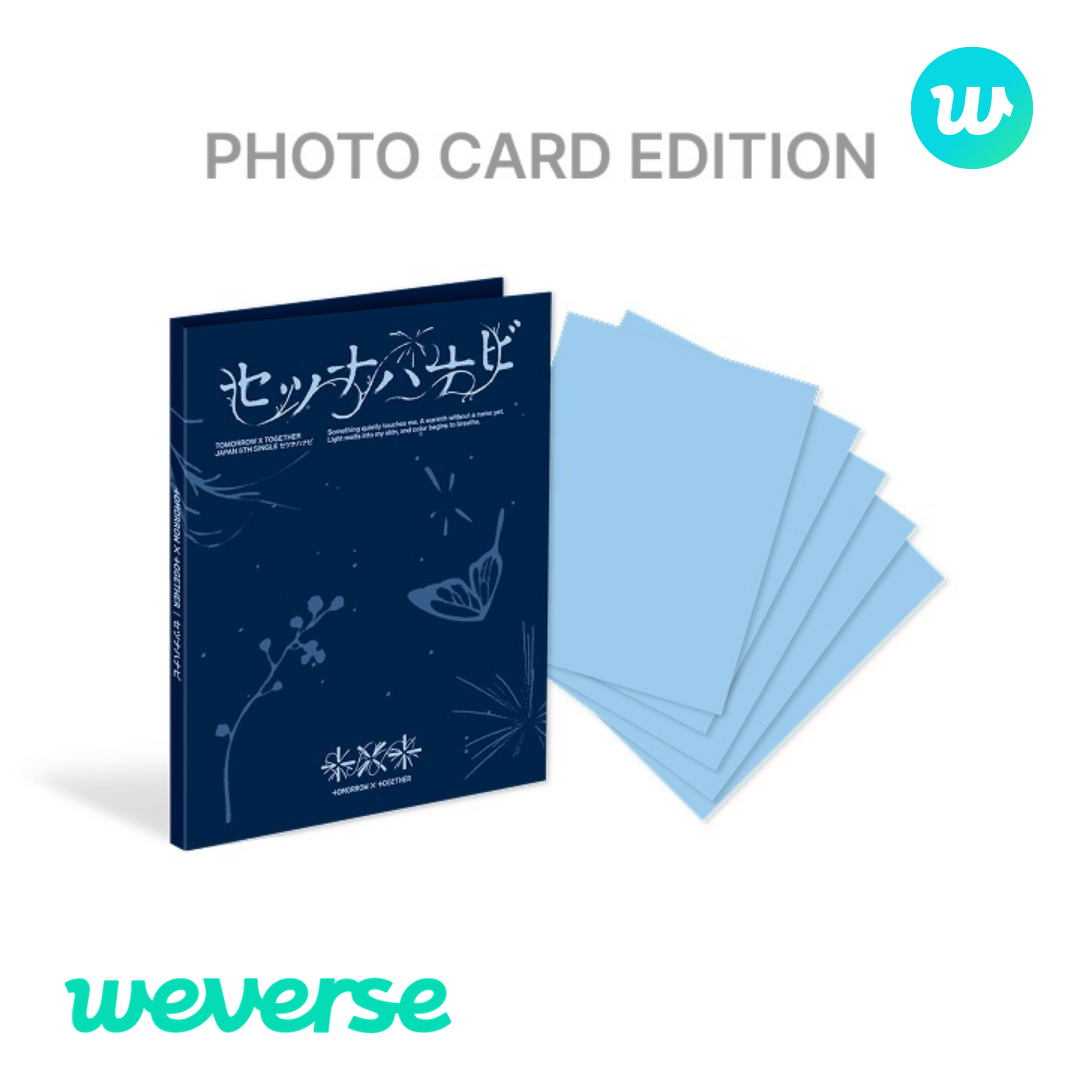 TXT Setsuna Hanabi First Press Photocard Edition Pre-order. WEVERSE Japan GIFT POB Selfie. UK Kpop Shop. Photocard sorting available. Cover choice version selectable. セツナハナビ Japanese comeback pre-order benefit for MOA and kpop stans. YEONJUN SOLO ALBUM NO LABELS: PART 02 ICE CREAM from TXT TOMORROW X TOGETHER. SOOJIB, SOKOLLAB, lilakshop, nabiitopia UK Kpop Shops