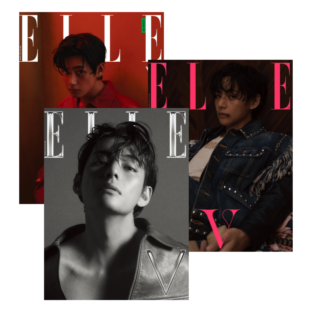  ELLE Magazine Korean April 2023 BTS V (Cover C