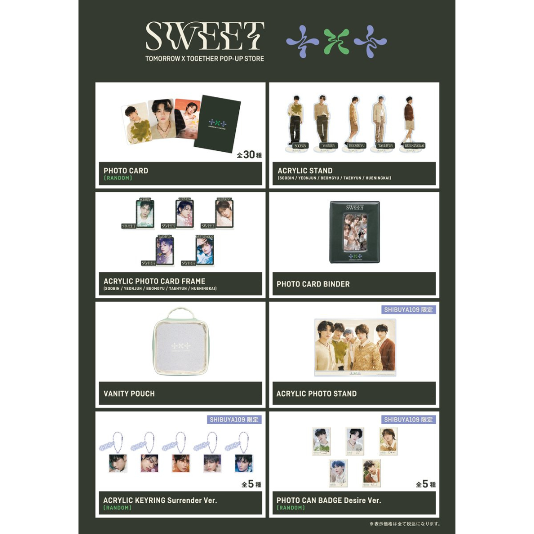 TXT SWEET POP-UP STORE SHIBUYA 109 MD | UK Kpop Shop | ACRYLIC KEYCHAIN Surrender Ver.