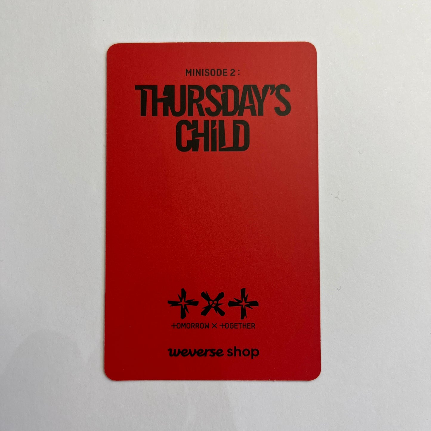 TXT minisode 2: Thursday's Child BEOMGYU Weverse Gift Photocard