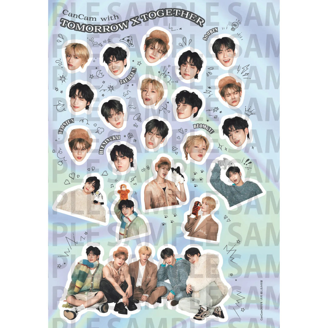 UK Free Shipping for TXT & Kpop albums. TOMORROW X TOGETHER CanCam Japan Special Issue with sticker and poster. Selling photocard merch for k-pop collectors.