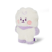 Load image into Gallery viewer, BT21 BABY RJ FLAT FUR STANDING DOLL PURPLE HEART EDITION
