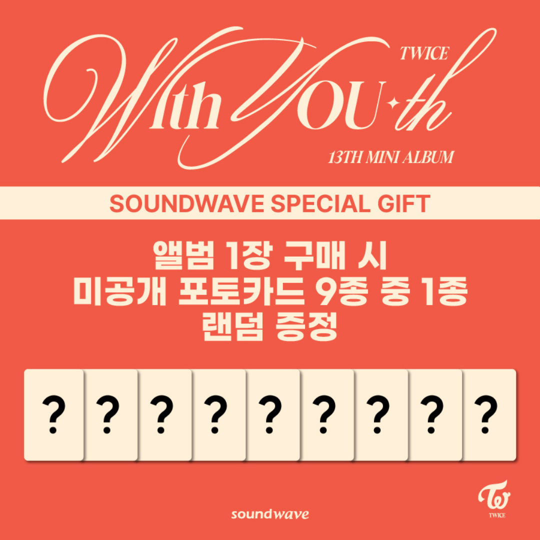 TWICE "With YOU-th" (includes SOUNDWAVE Photocard & Pre-order Benefit)