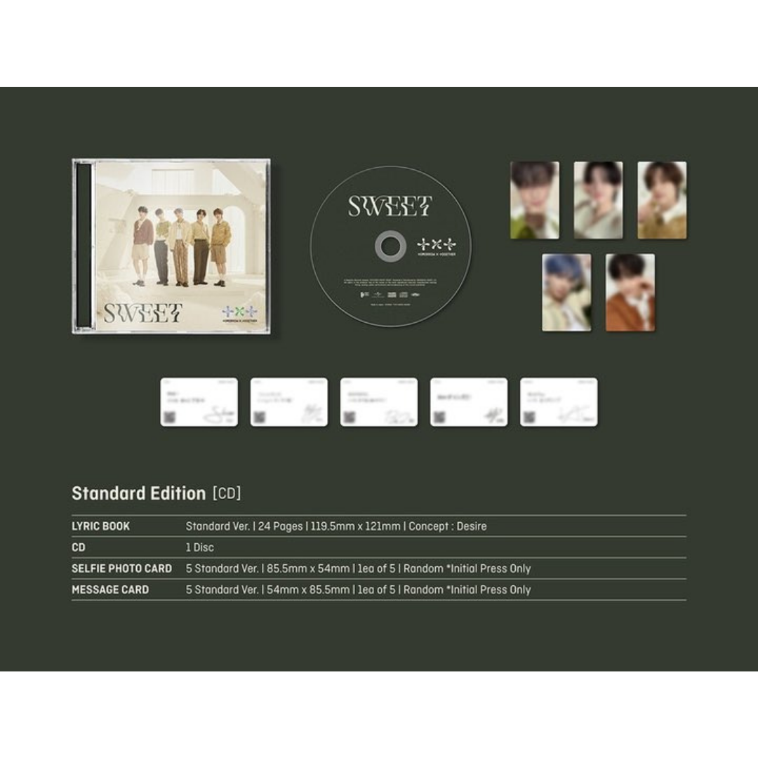 TXT SWEET [Regular Edition / First Press CD] [UNSEALED with Beomgyu Photocard]