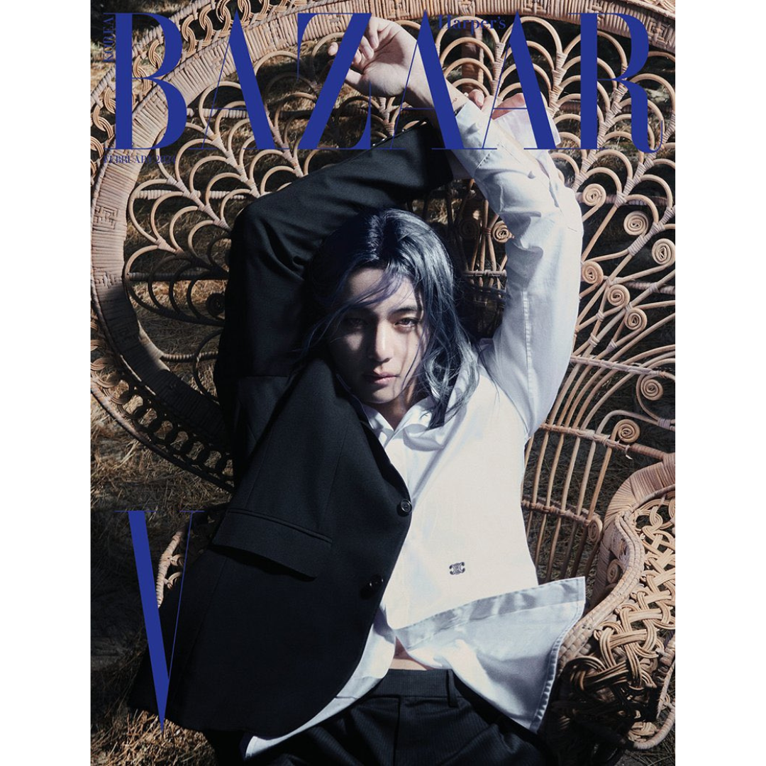 BTS V Harper's BAZAAR Korea Magazine February 2024 Issue