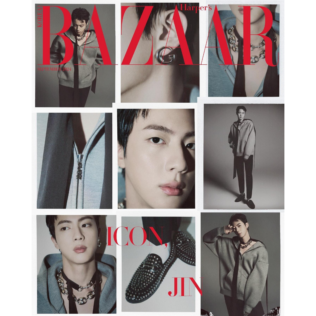 Jin (BTS) Harper's BAZAAR Korea Magazine September 2024 Issue Editio Volume UK Kpop Shop Europe