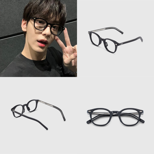 TXT Soobin Blue Elephant Glasses Frames BRANDON-N2 black | UK Kpop Shop Official Merch chuchucherry TOMORROW X TOGETHER 