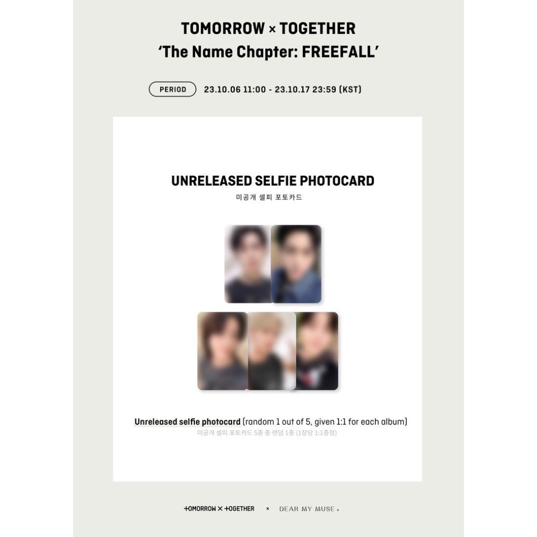 TXT The Name Chapter: FREEFALL Pre-order with DEAR MY MUSE Gift