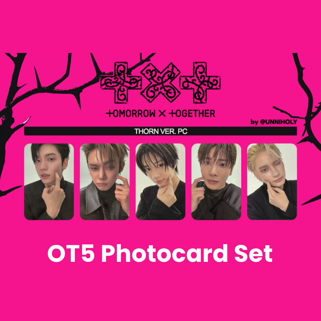 Photocards from TXT 7TH YEAR: A Moment of Stillness in the Thorns Weverse Album. Choose your bias member selfie PC or OT5 SET. UK Kpop Shop CHUCHUCHERRY, NABIITOPIA, SOKOLLAB, SOOJIB, LILAKSHOP, K PLAYGROUND & KPOP KORNER LONDON. Photocard sorting available for MOA and kpop stans. POB member preference pick your photocard. TOMORROW X TOGETHER YEONJUN SOLO ALBUM NO LABELS: PART 02 ICE CREAM. HYBE Korean 4th Gen boy group members SOOBIN, YEONJUN, TAEHYUN, BEOMGYU & HUENINGKAI.