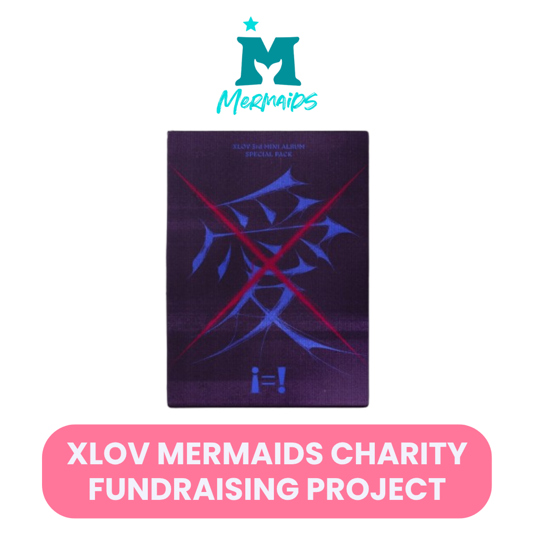 XLOV i=! SPECIAL PACK Album Pre-order.  CHUCHUCHERRY Exclusive POB Selfie Photocard. UK Kpop Shop. XLOV Mermaids Charity Fundraising Project. Cover choice version selectable. POB member selectable. Korean comeback pre-order benefit limited edition first press album for EVOL and kpop stans. Get ready to HUSH and stream Tooth Gem Chiwawa with Wumuti, Rui, Hyun & Haru Unit by StrangeLab genderless k-pop group.