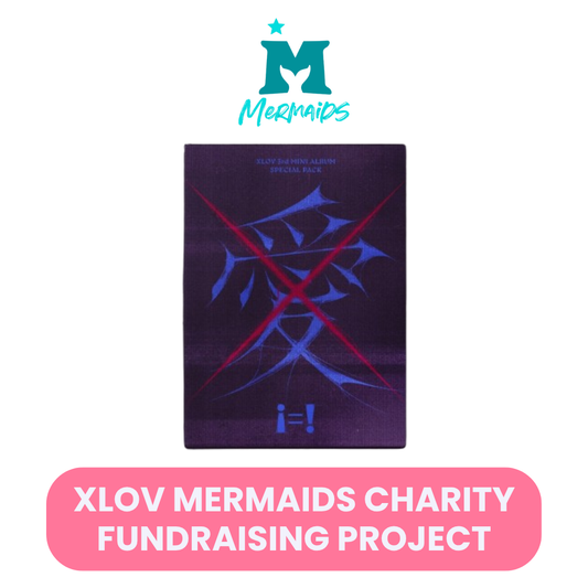 XLOV i=! SPECIAL PACK Album Pre-order.  CHUCHUCHERRY Exclusive POB Selfie Photocard. UK Kpop Shop. XLOV Mermaids Charity Fundraising Project. Cover choice version selectable. POB member selectable. Korean comeback pre-order benefit limited edition first press album for EVOL and kpop stans. Get ready to HUSH and stream Tooth Gem Chiwawa with Wumuti, Rui, Hyun & Haru Unit by StrangeLab genderless k-pop group.