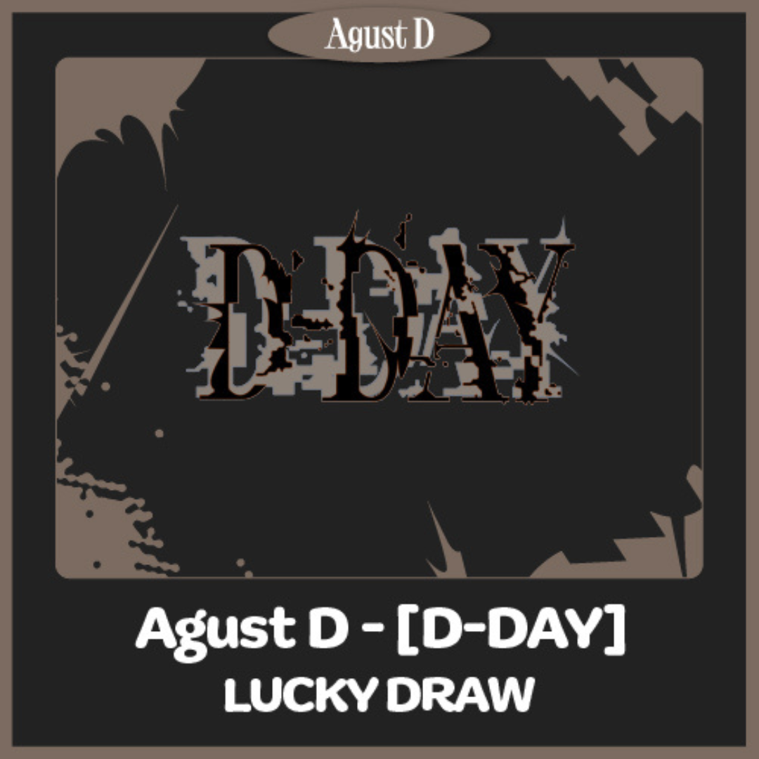 SUGA D-DAY Agust D LUCKY DRAW Event | UK Free Shipping | Kpop Shop