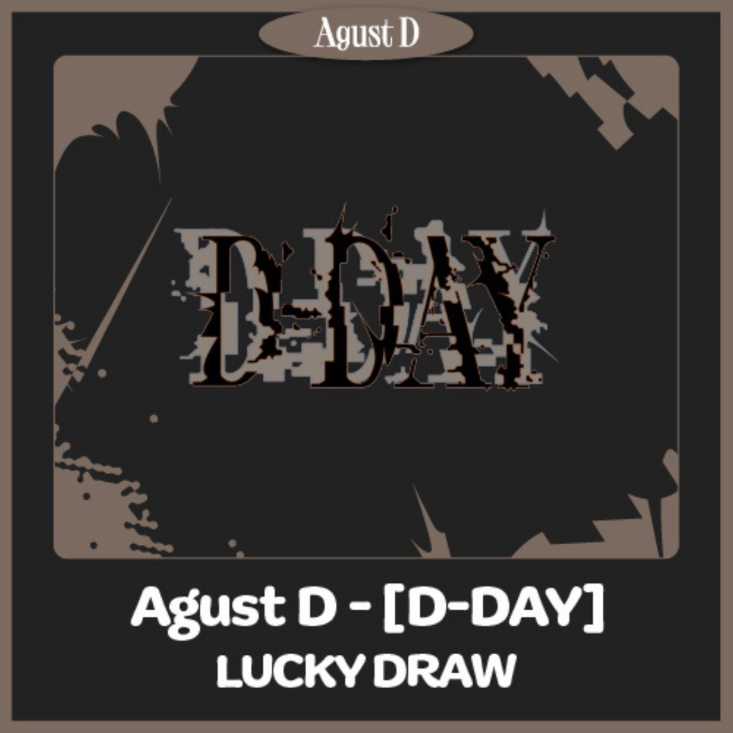 SUGA D-DAY Agust D LUCKY DRAW Event | UK Free Shipping | Kpop Shop