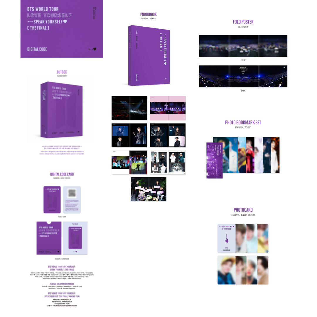 UK Free shipping for BTS LOVE YOURSELF : SPEAK YOURSELF [THE FINAL] DVD Blu-Ray DIGITAL CODE Pre-order. Photocards included! Selling a huge collection of kpop albums & official merch at the best online kpop store marketplace in Manchester UK Europe. Tomorrow X Together.