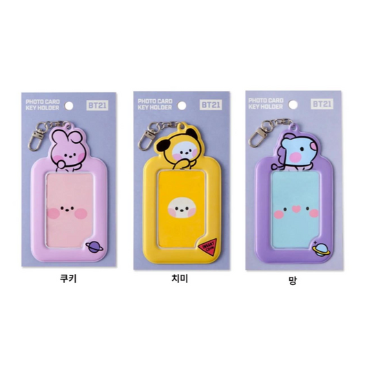 BT21 Minini Photocard Holder Keychain | UK Kpop Album Store