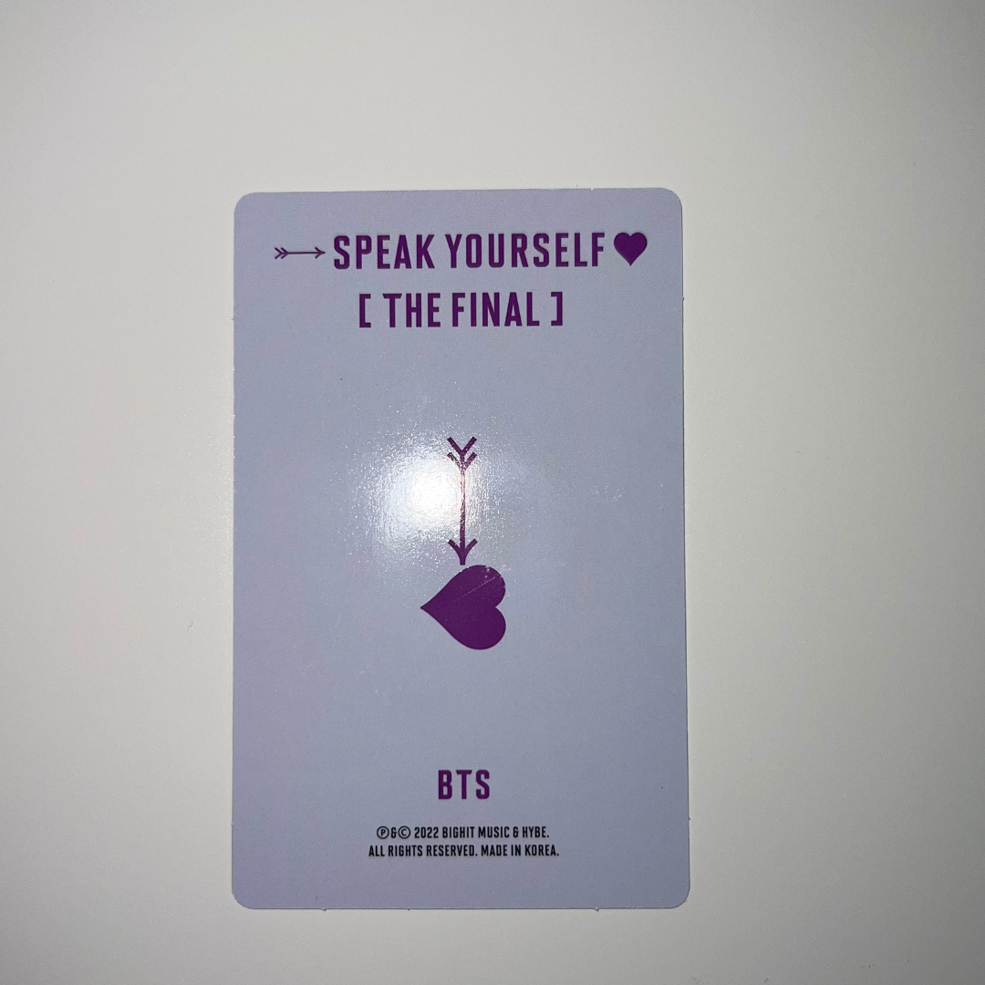 BTS LOVE YOURSELF : SPEAK YOURSELF [THE FINAL] DVD RM Photocard UK Kpop Shop Kim namjoon PC