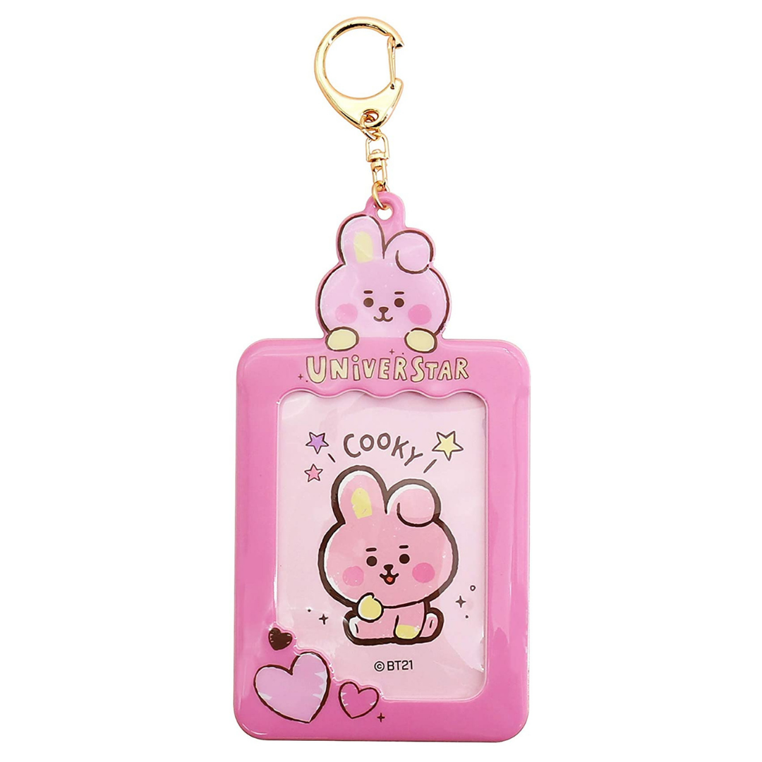 Official BT21 Cooky Photocard Keychain Holder Kpop