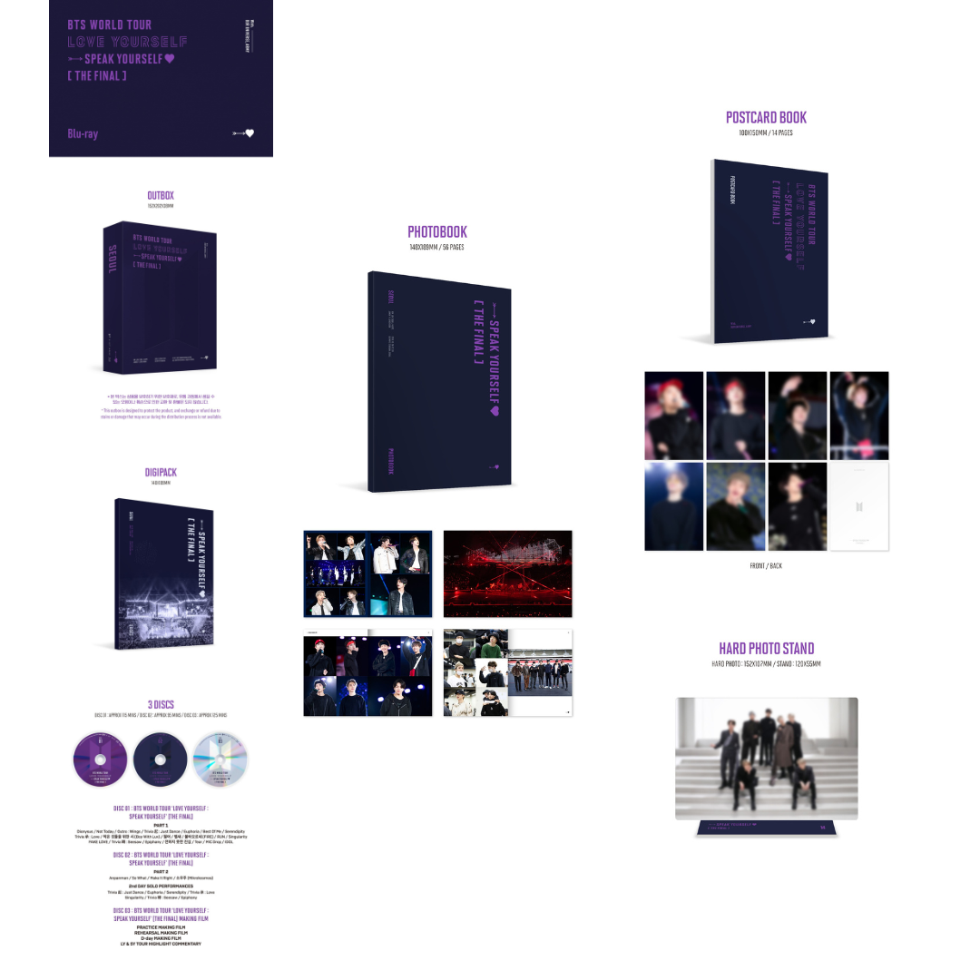 UK Free shipping for BTS LOVE YOURSELF : SPEAK YOURSELF [THE FINAL] DVD Blu-Ray DIGITAL CODE Pre-order. Photocards included! Selling a huge collection of kpop albums & official merch at the best online kpop store marketplace in Manchester UK Europe. Tomorrow X Together.