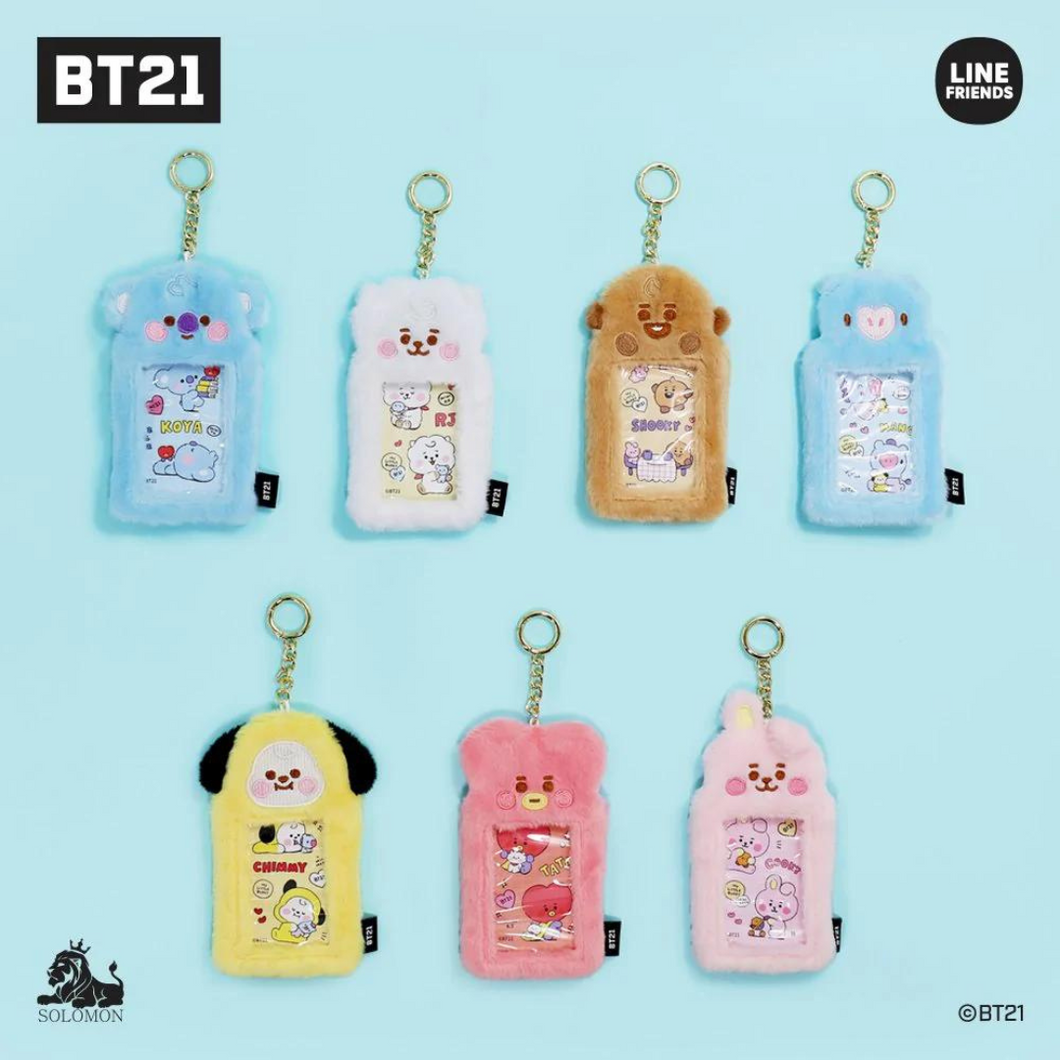 BT21 Fluffy Photocard Keychain Holder | UK Kpop Album Store
